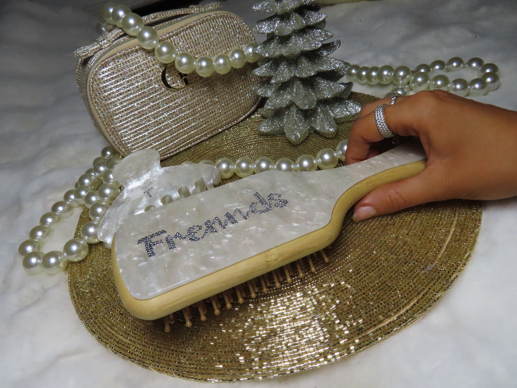 Personalised Large Bamboo Paddle hairbrush