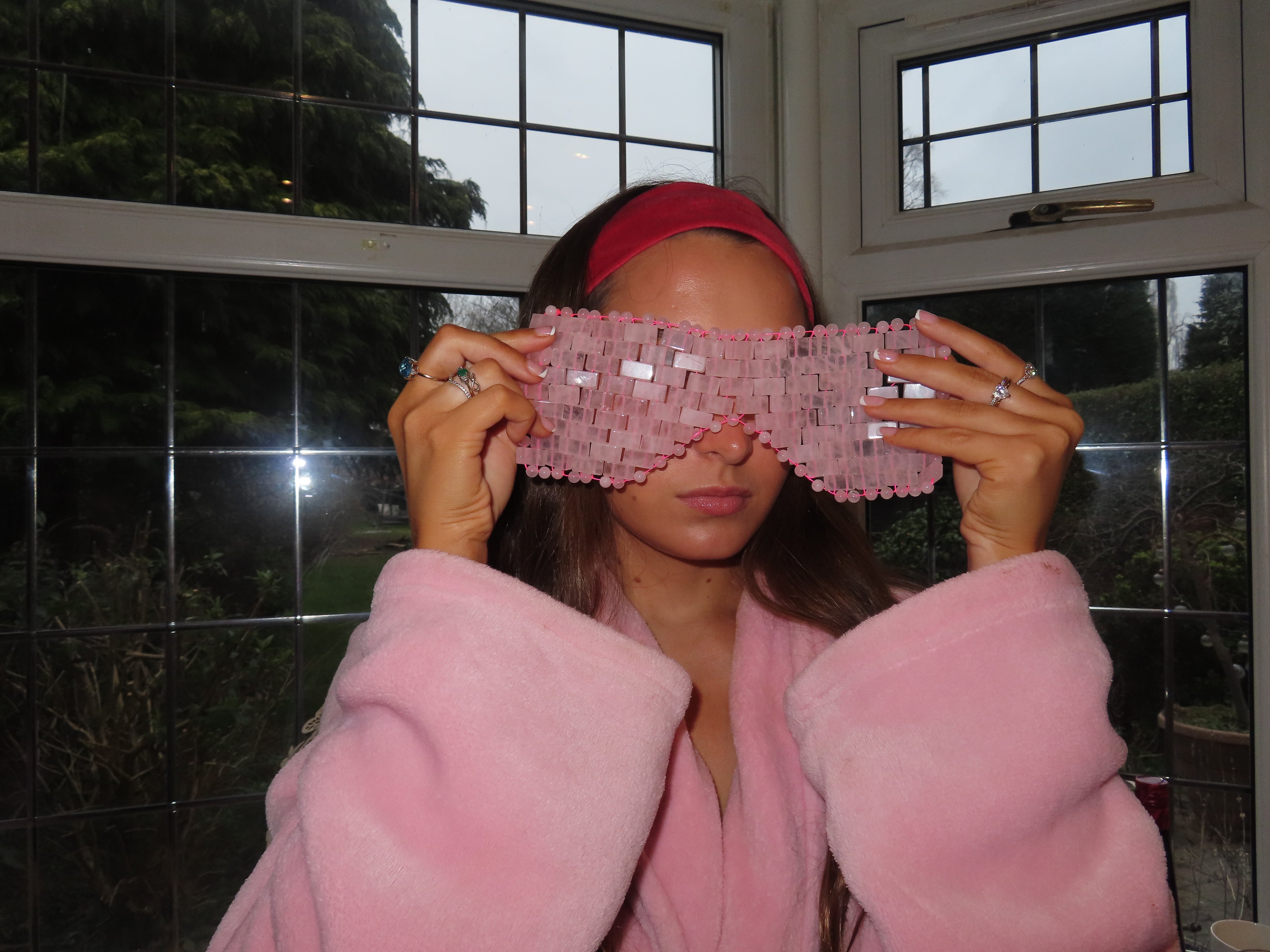 Cooling Rose-Quartz Eye mask